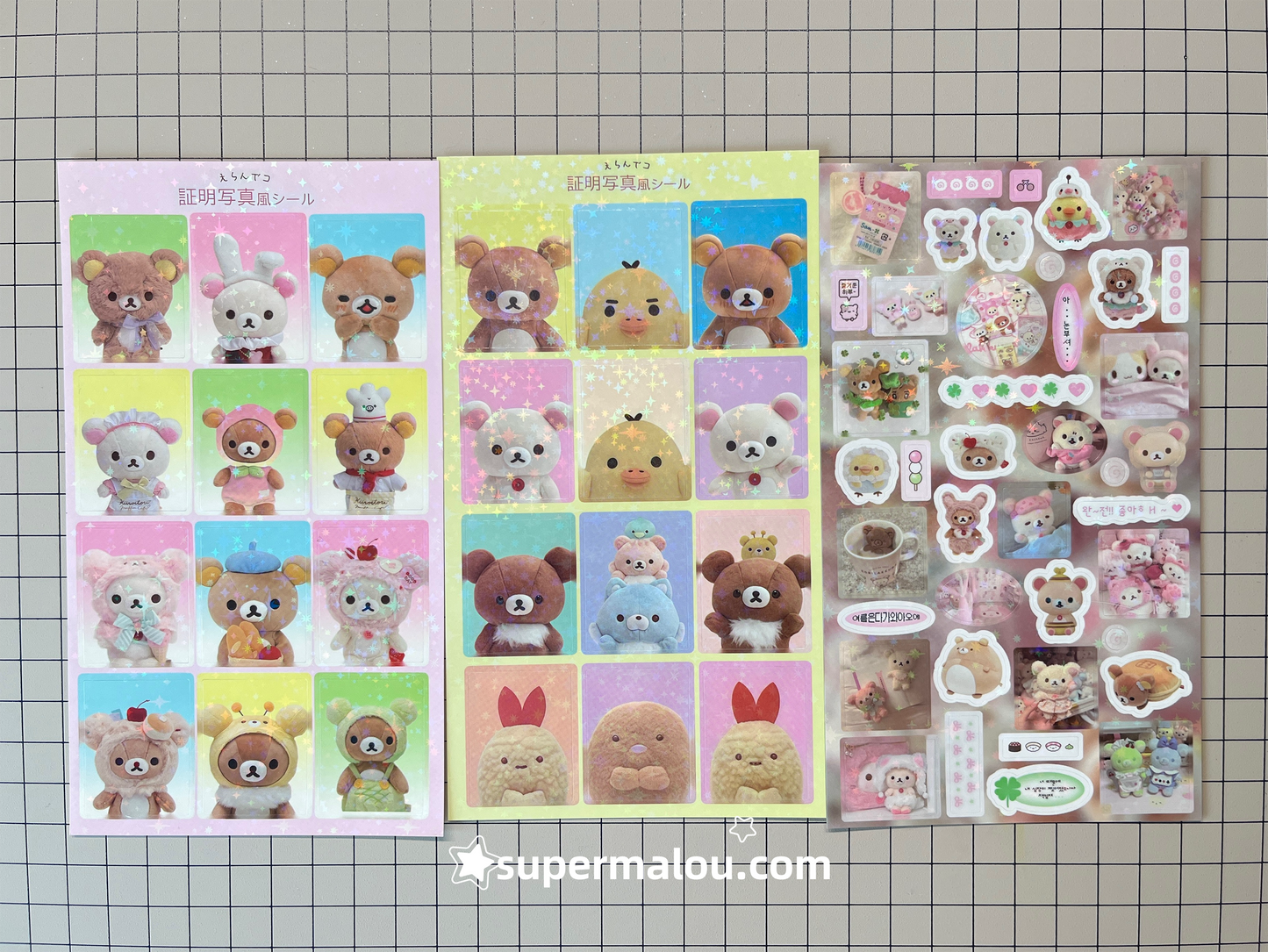 Lovely Laser Rilakkuma Stickers Set Of 10 (B)