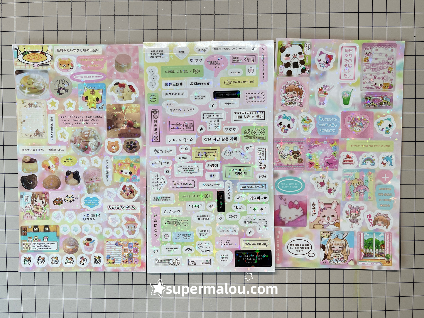 Lovely Laser Rilakkuma Stickers Set Of 10 (B)