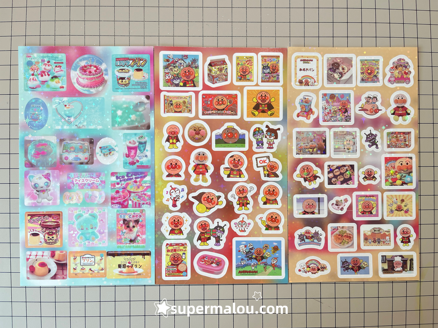 Lovely Laser Rilakkuma Mashumaro Toro Cat Stickers Set Of 10 (A)