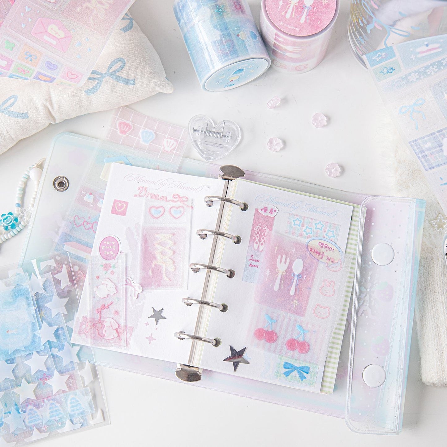 2M Macaron Color Sparkling Sand Sticker Roll