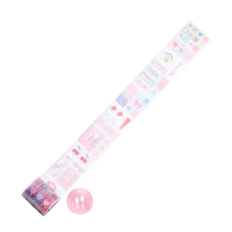 2M Macaron Color Sparkling Sand Sticker Roll