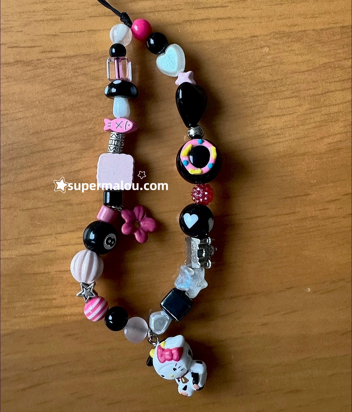 Milk Cow Hello Kitty Phone Chain