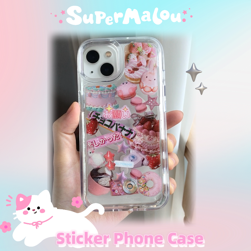 Pink Cake Kirby Handmade Dispensing Sticker Phone Case