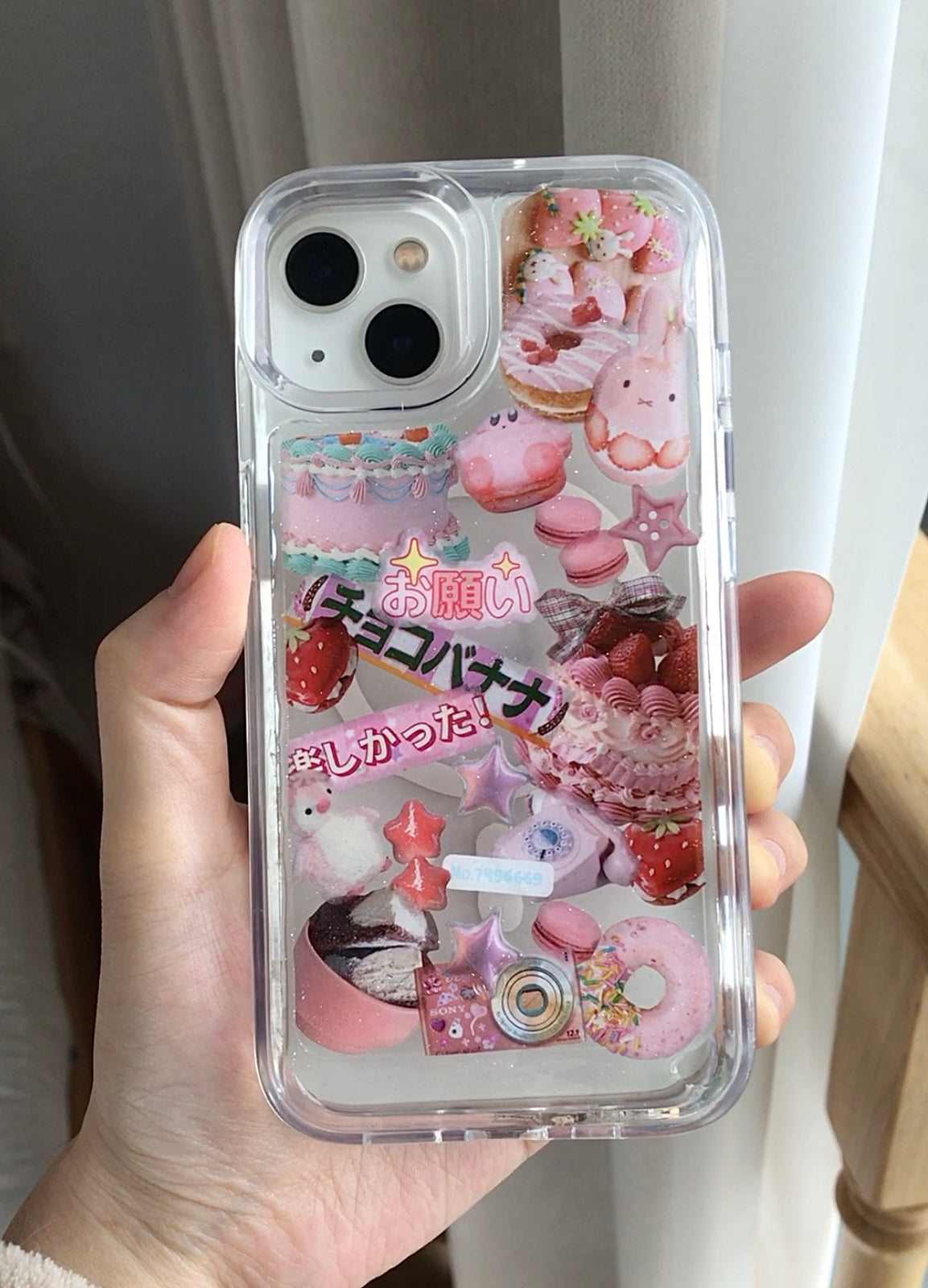 Pink Cake Kirby Handmade Dispensing Sticker Phone Case