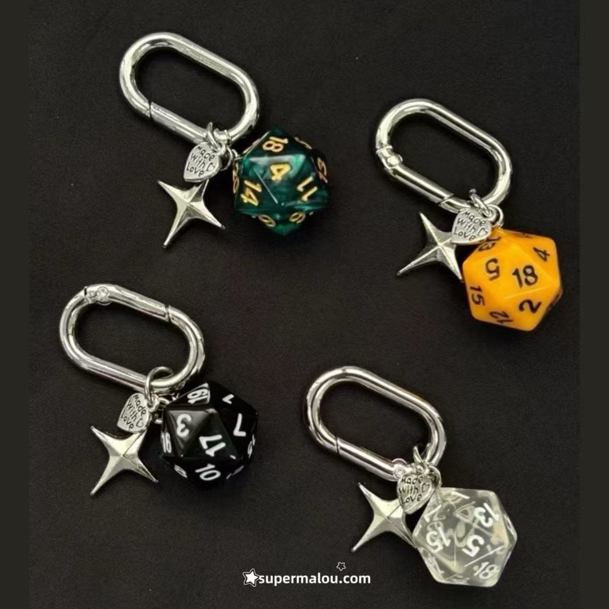 Poker Red Dice keychain