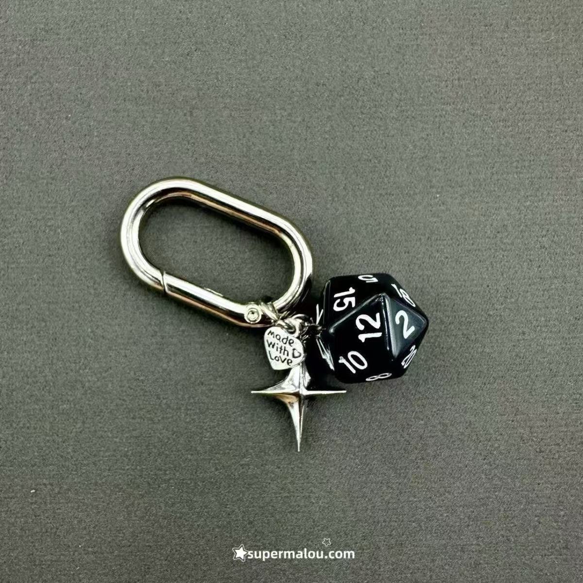 Poker Red Dice keychain
