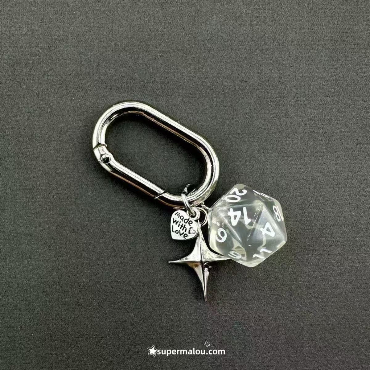 Poker Red Dice keychain