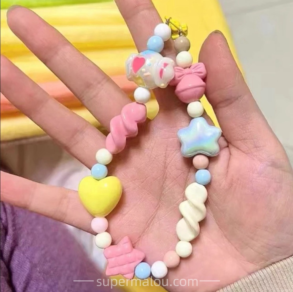 Rabbit Planet Candy CCD Camera Lanyard Phone Case Charm Polaroid Hand Strap Niche Cream Color