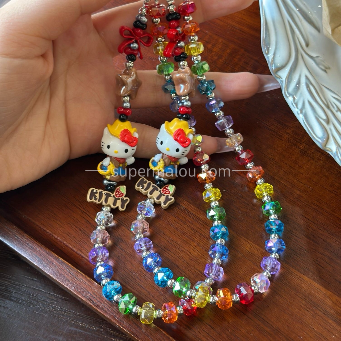 Rainbow Sanrio Hello kitty Phone Chain CCD Camera Pendant