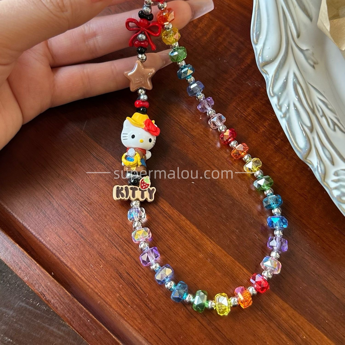 Rainbow Sanrio Hello kitty Phone Chain CCD Camera Pendant