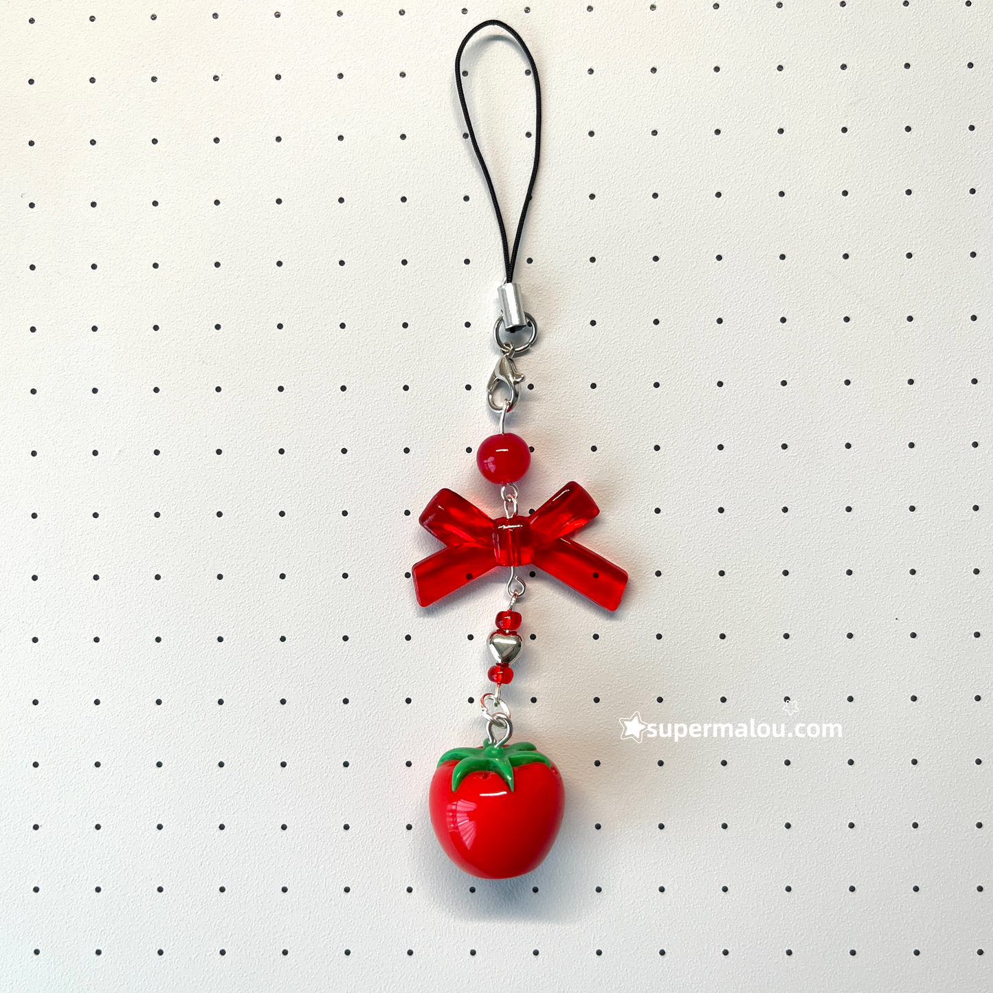 Red Bowknot Tomato Phone Chain Wallet Chain