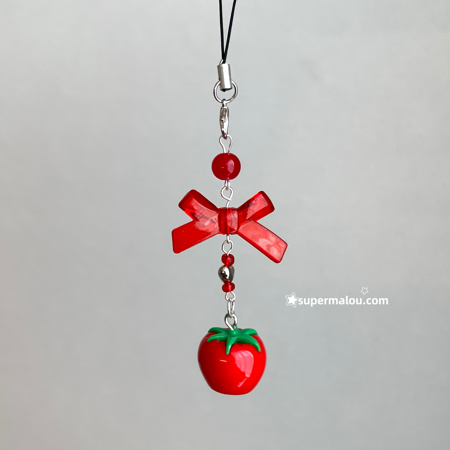Red Bowknot Tomato Phone Chain Wallet Chain