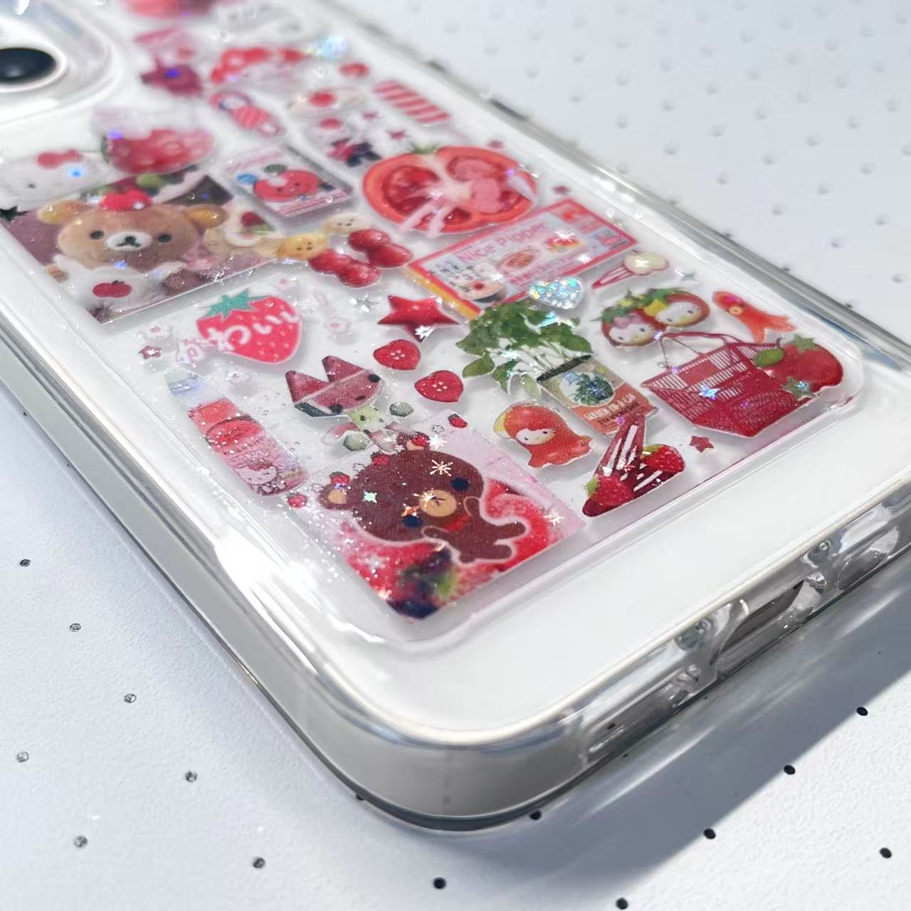 Red Tomato Rilakkuma Handmade Sticker Phone Case Samsung Case