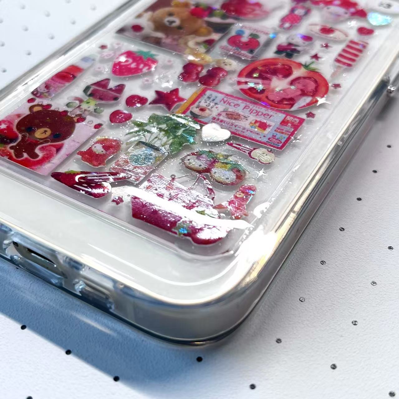 Red Tomato Rilakkuma Handmade Sticker Phone Case Samsung Case