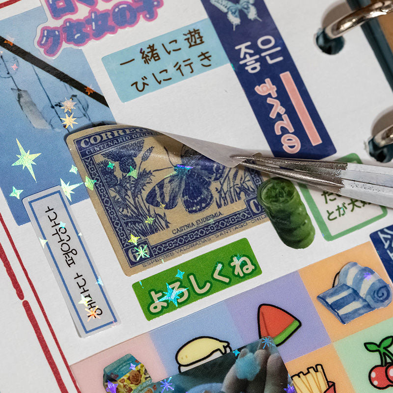 6Pcs Retro Japanese Stickers Set of 4
