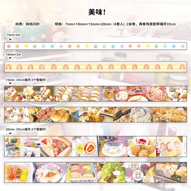2M Retro Photo Dream Core Style Sticker Roll Set Of 4