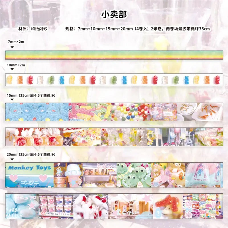 2M Retro Photo Dream Core Style Sticker Roll Set Of 4