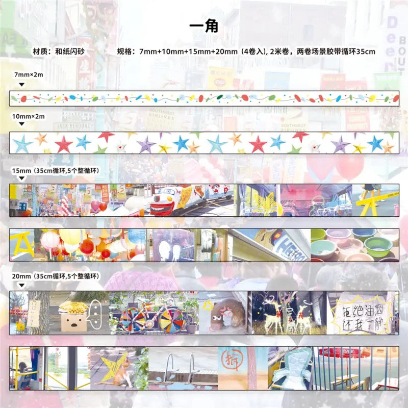 2M Retro Photo Dream Core Style Sticker Roll Set Of 4