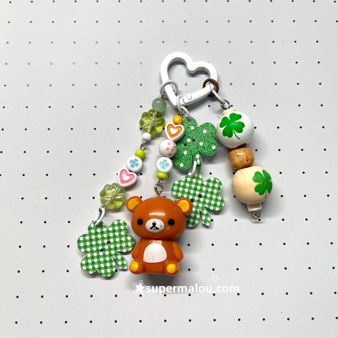 Rilakkuma Lucky Clover Pendant Cute Keychain Phone Chain