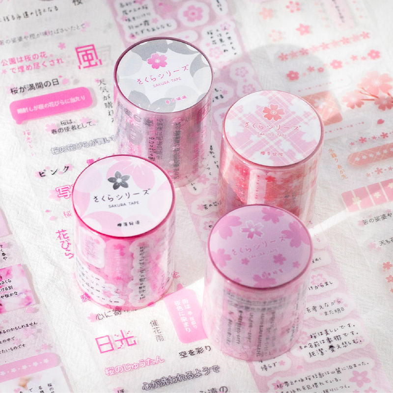 Sakura Japanese Letters Sticker Roll Set Of 4