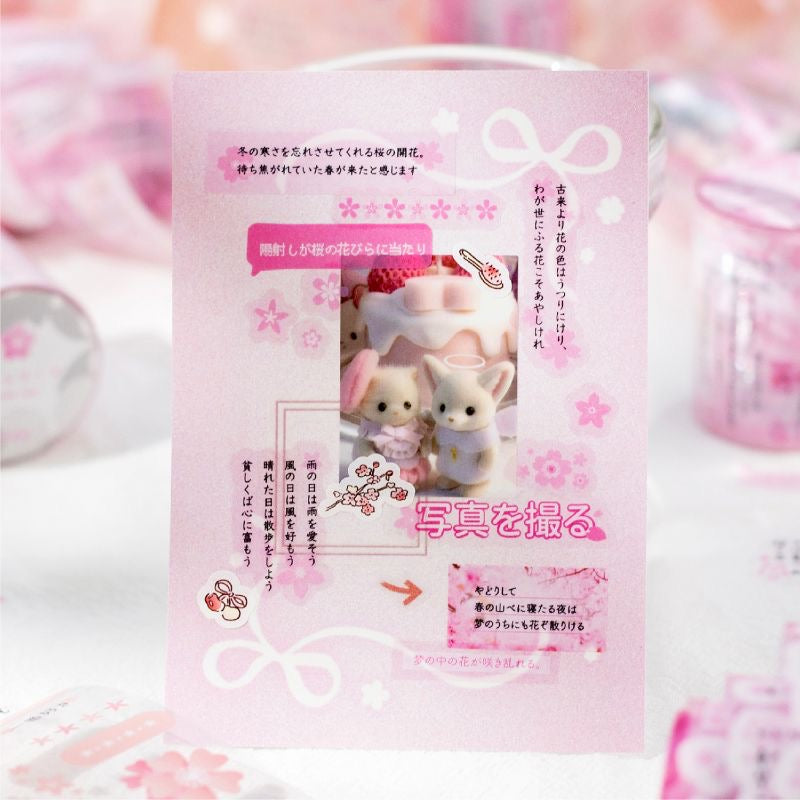 Sakura Japanese Letters Sticker Roll Set Of 4