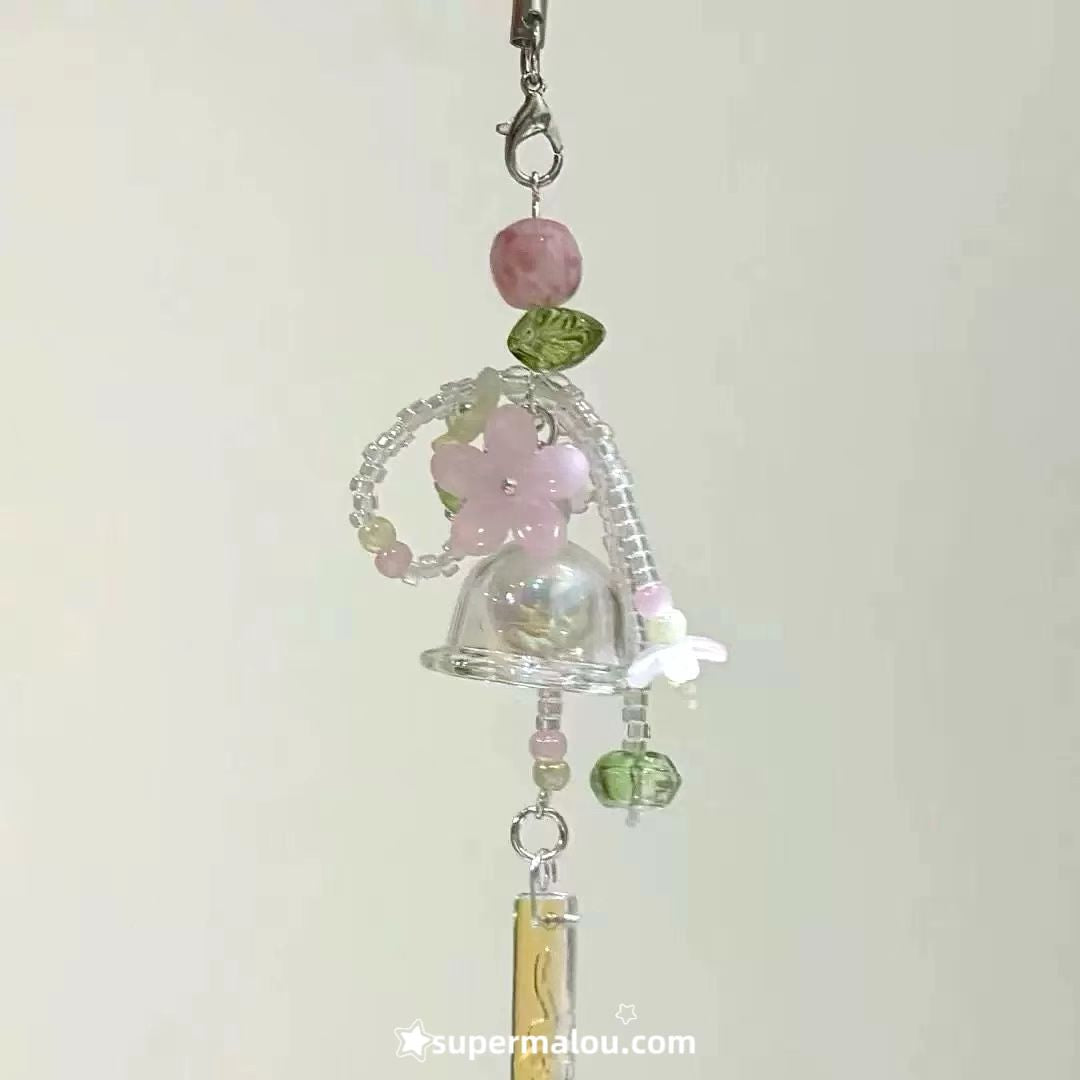 Sakura wind chime bead mobile phone chain