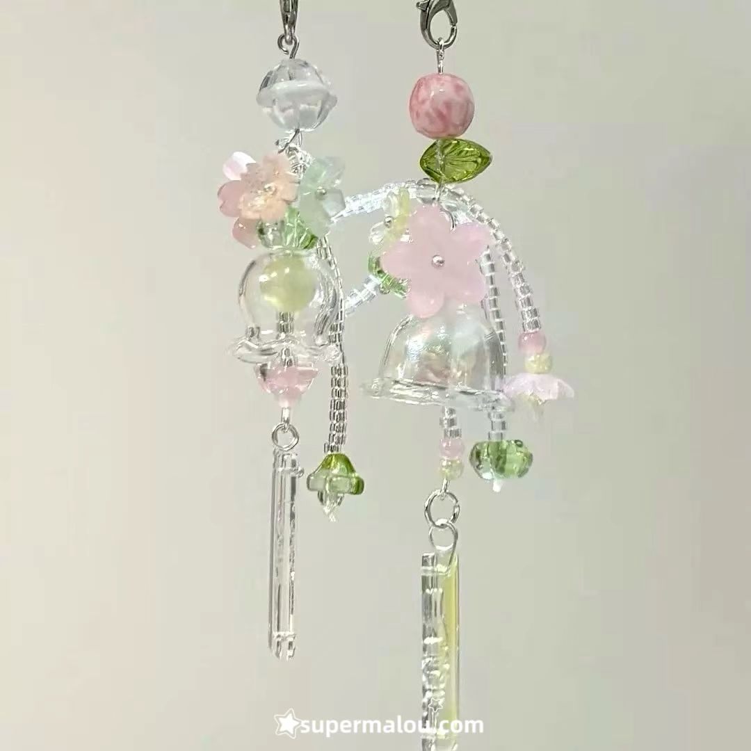 Sakura wind chime bead mobile phone chain