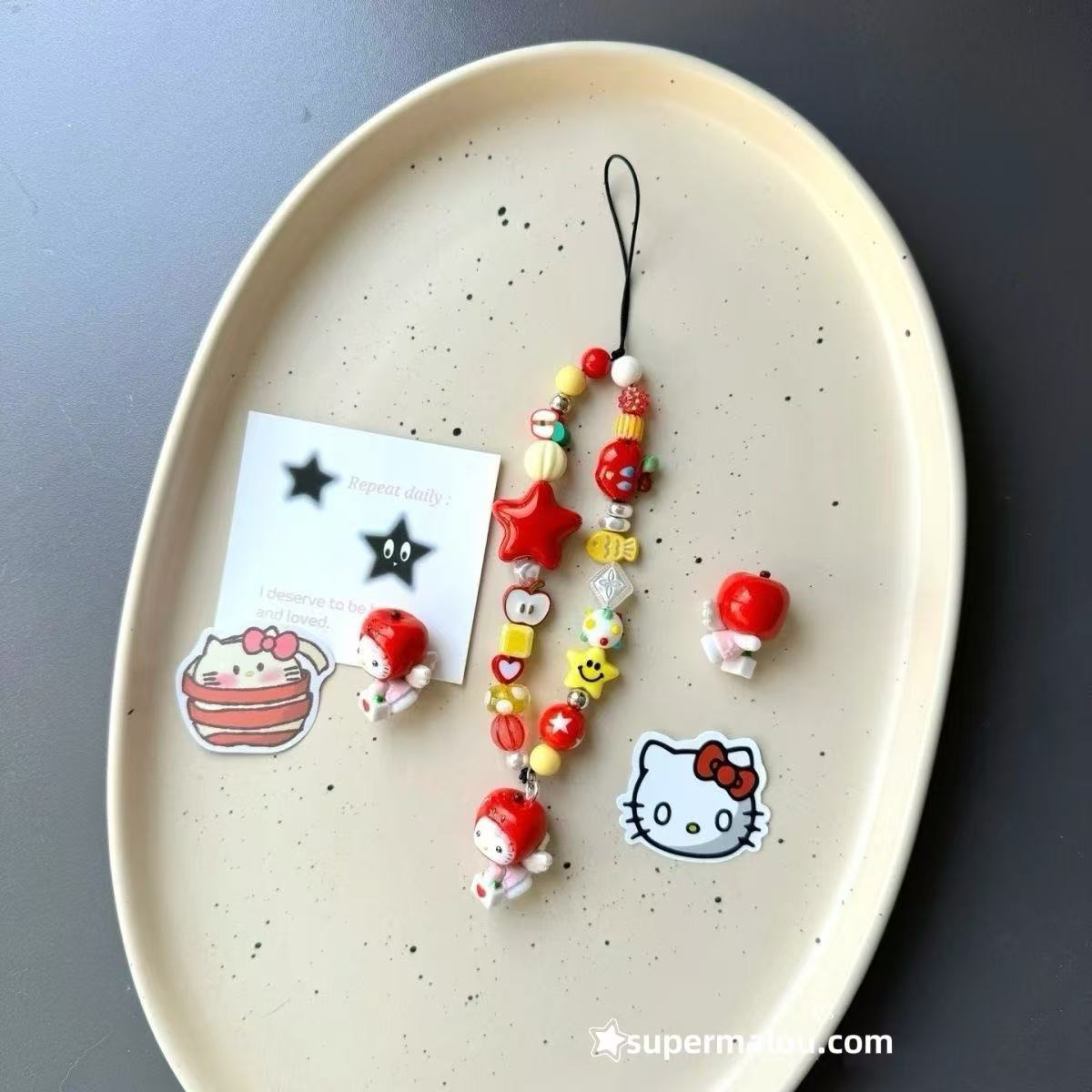 Sanrio Apple Angel HelloKitty Star Beaded Phone Chain