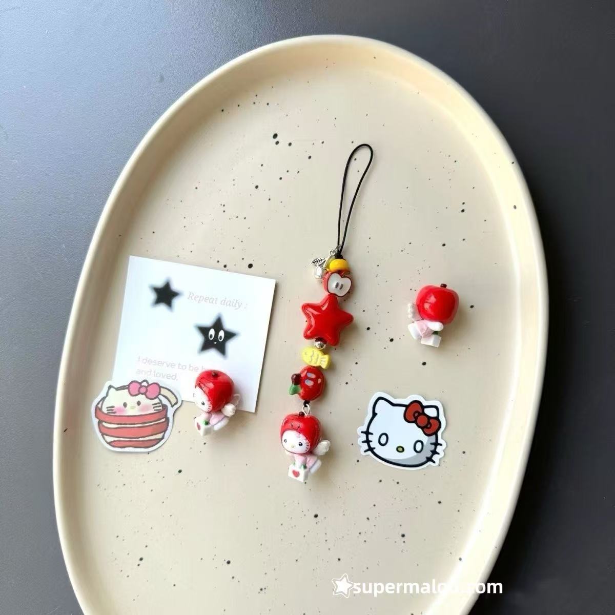 Sanrio Apple Angel HelloKitty Star Beaded Phone Chain