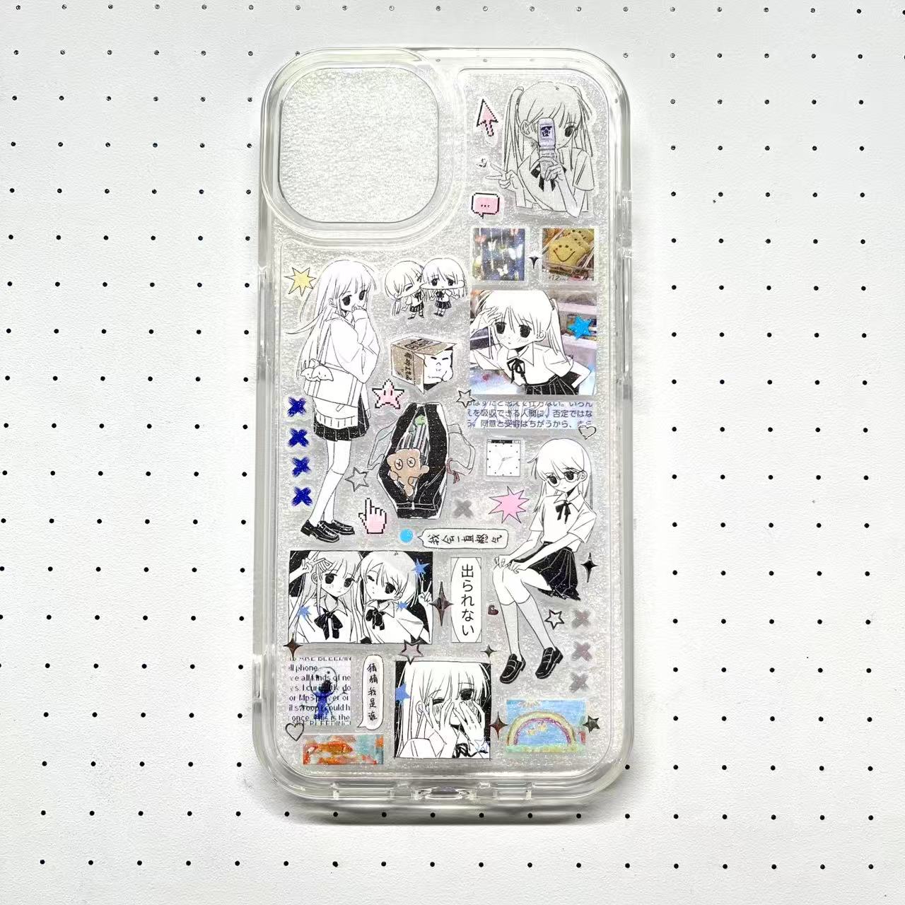 Schoolgirl Traveling Far Away Sticker Phone Case (Resin Ver.)