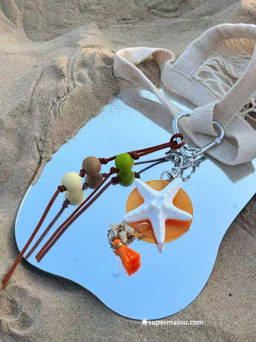 Sea Star Shell Keychain Bag Pendant