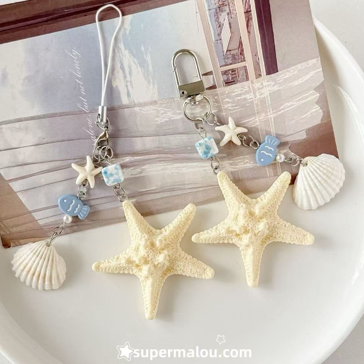 Shell Sea Star Keychain Phone Chain