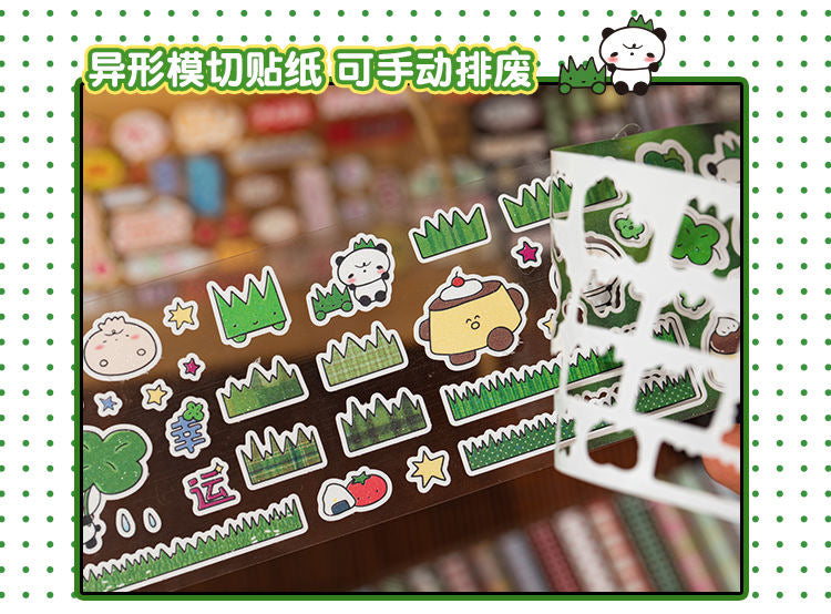 Showa Retro Deco Flash Sticker Roll Set Of 4