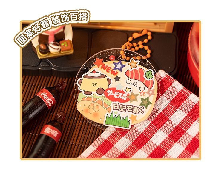 Showa Retro Deco Flash Sticker Roll Set Of 4