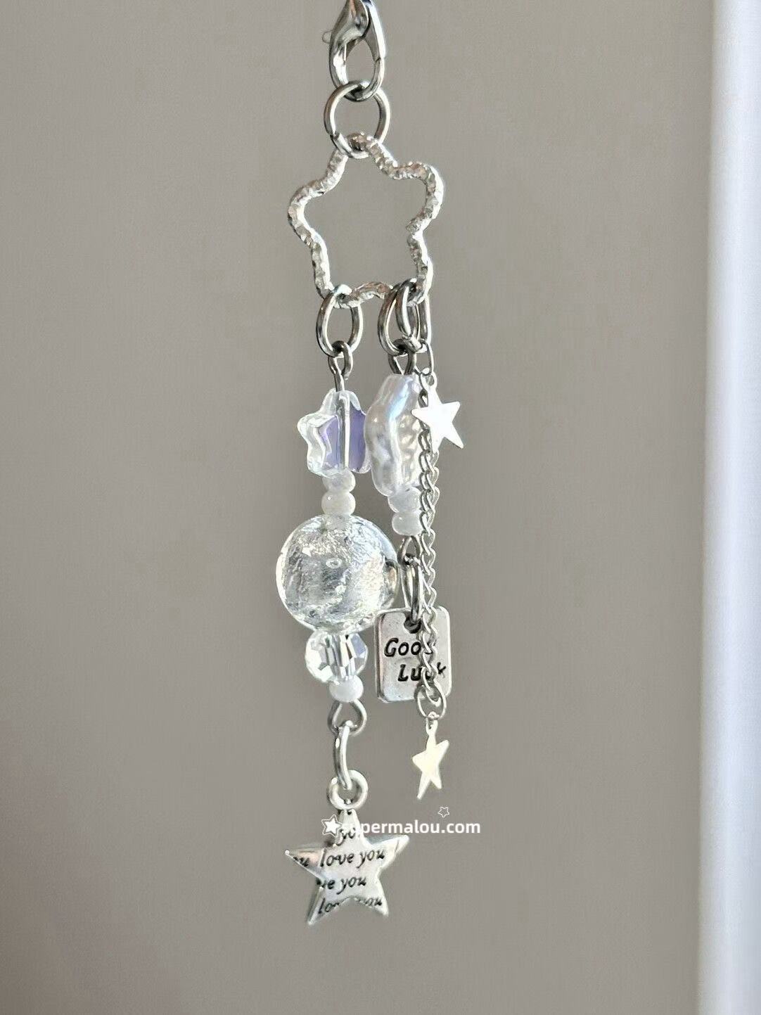 Silver Sparkling Meteor Phone Chain