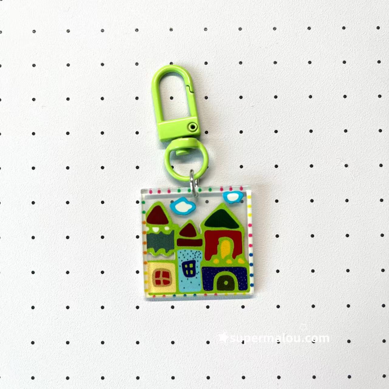 Sketched Small House Series Pendant Keychain
