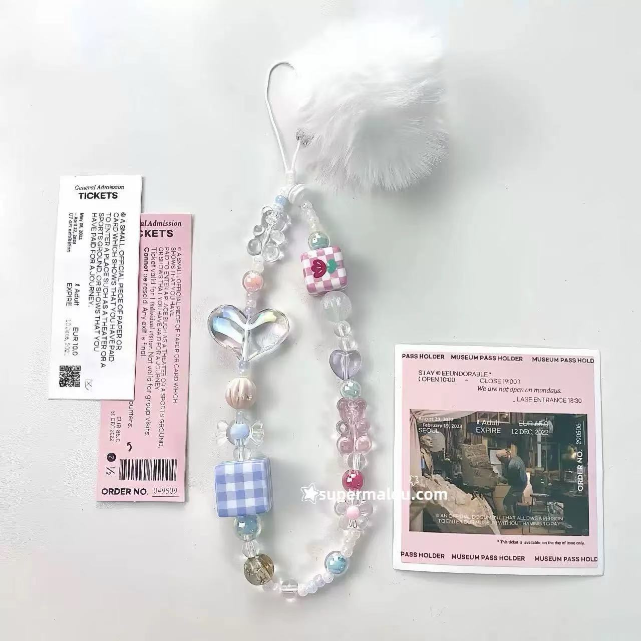 Spring And Summer Minimalist Girl Style Bead Phone Chain