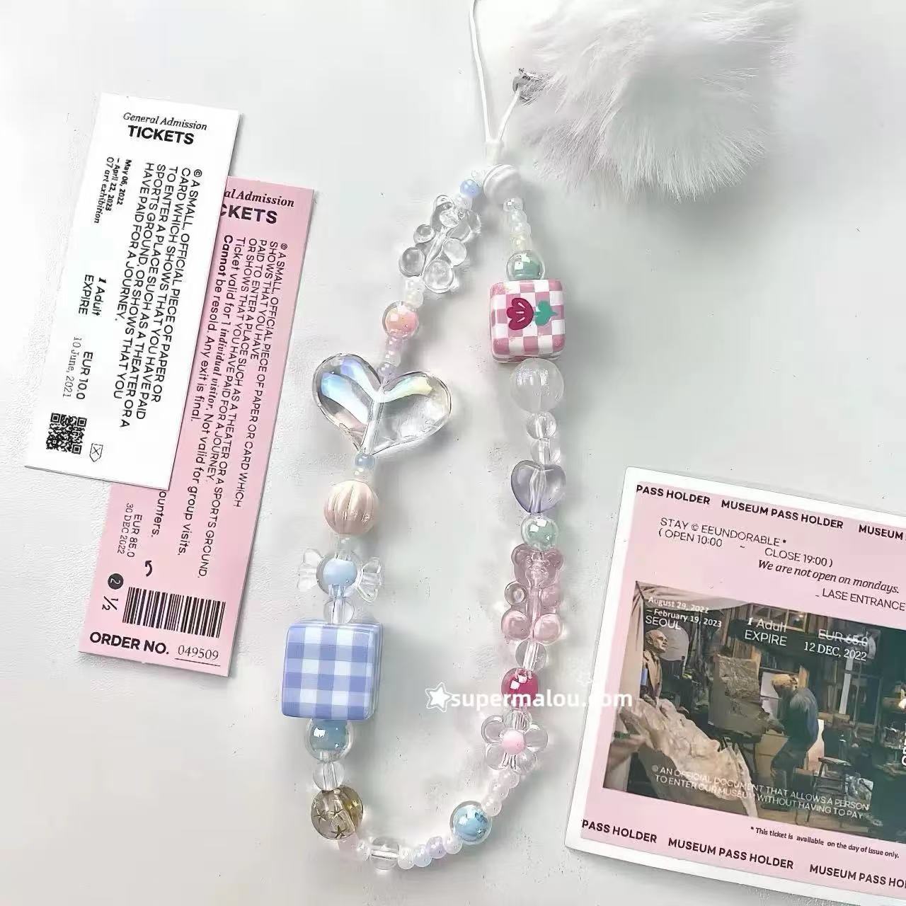 Spring And Summer Minimalist Girl Style Bead Phone Chain