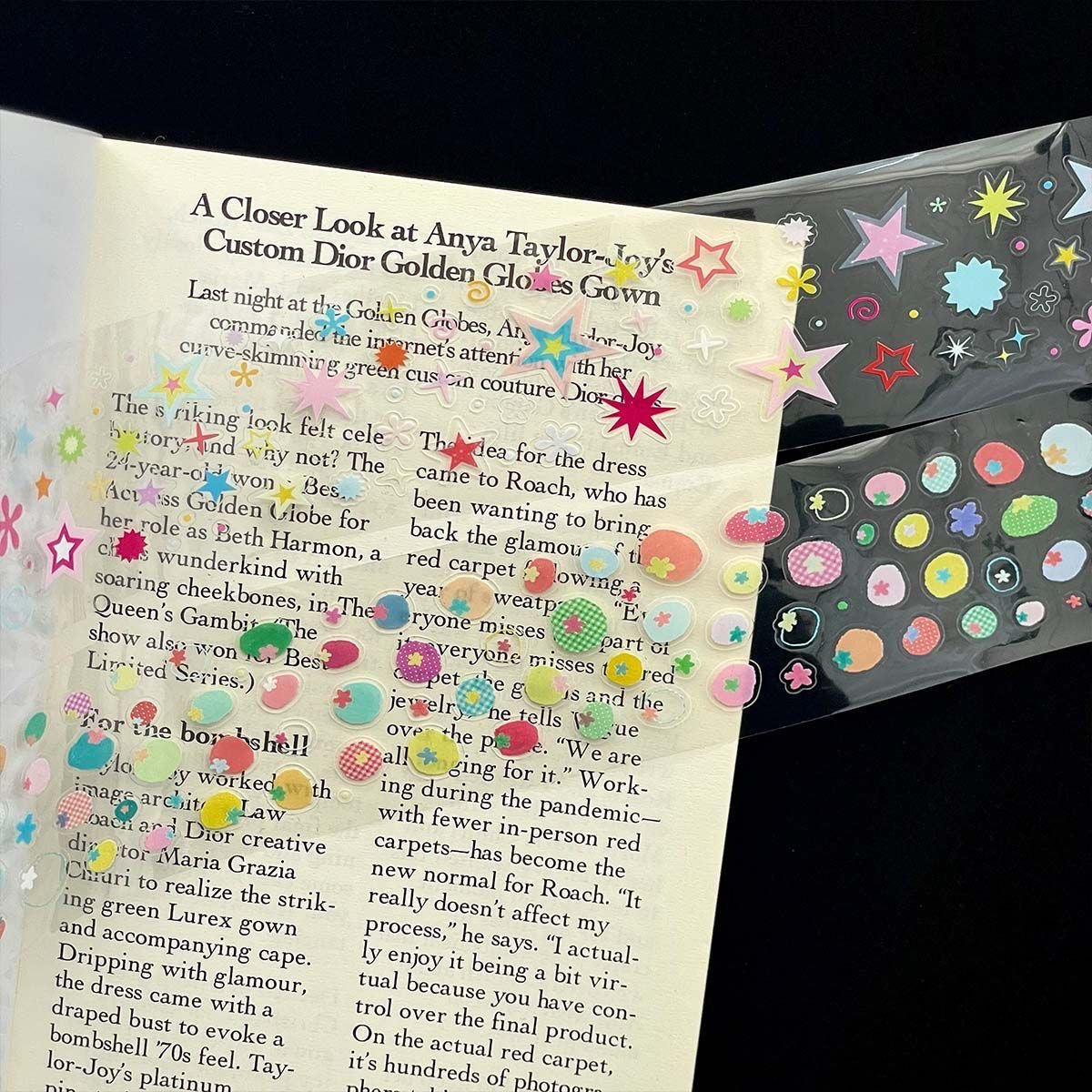 Star Graffiti Deco Sticker Roll Set Of 4