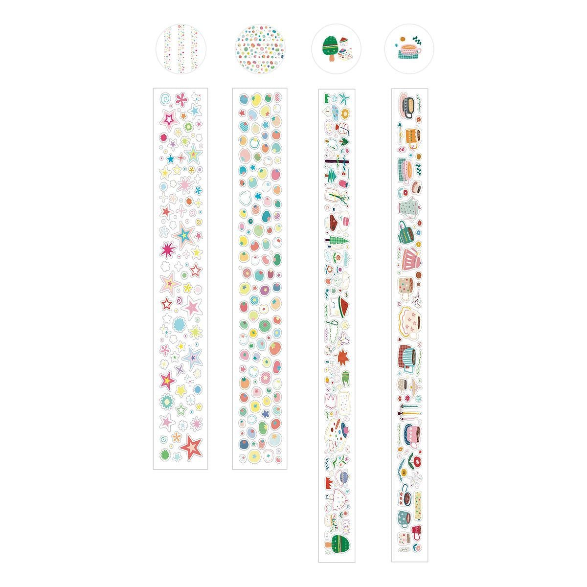 Star Graffiti Deco Sticker Roll Set Of 4