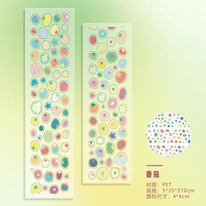 Star Graffiti Deco Sticker Roll Set Of 4