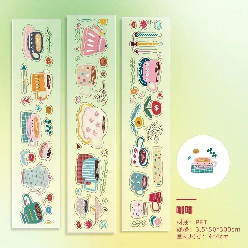 Star Graffiti Deco Sticker Roll Set Of 4