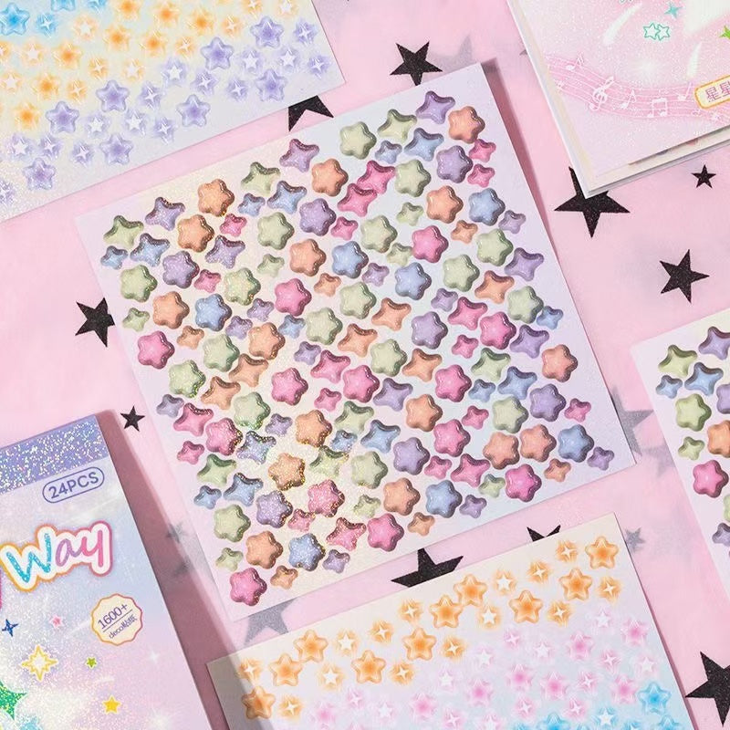 24Pages Star Storm Series Mini Deco Sticker Book