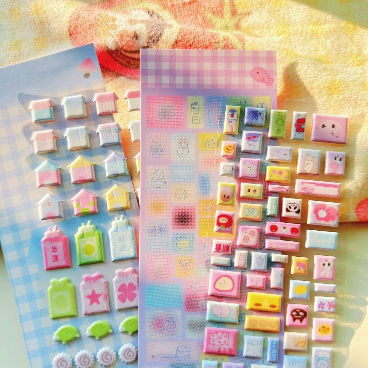 Star Tomato Clover Cute 3D Stickers Set of 6