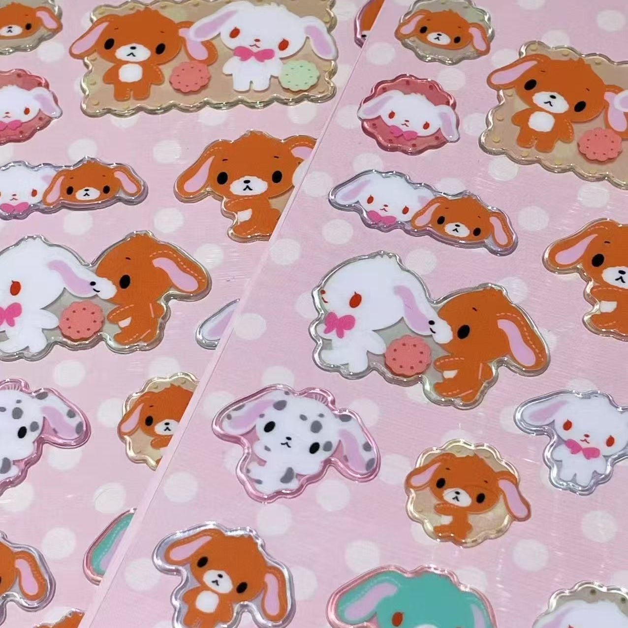 Sugarbunnies Cute Relief Bubble Sticker