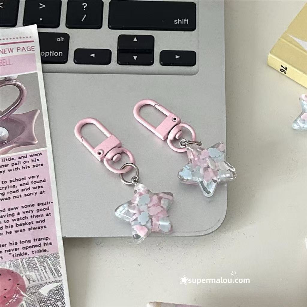 Transparent Creamy Star Keychain