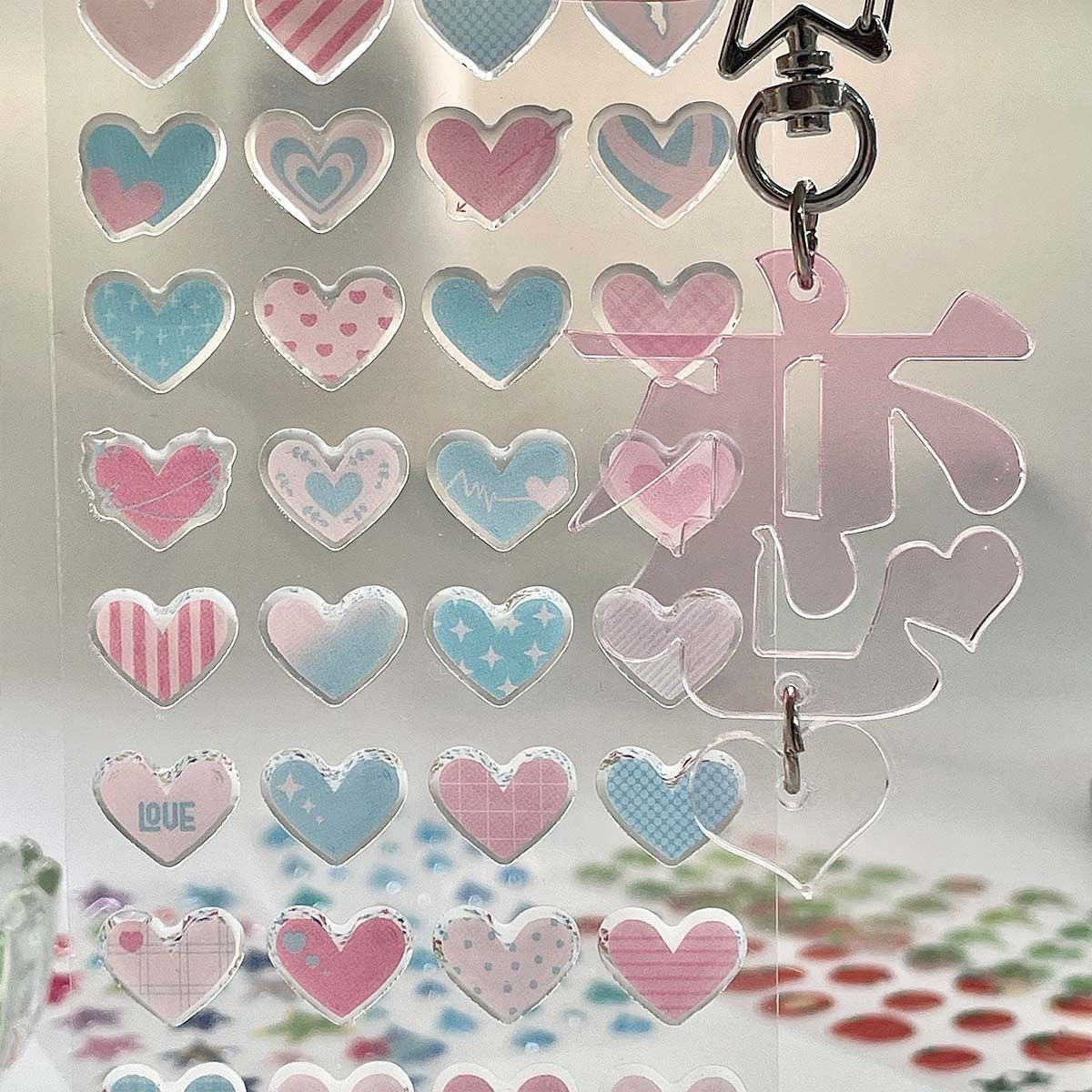 3D Drip Rubber Clover Love Stickers