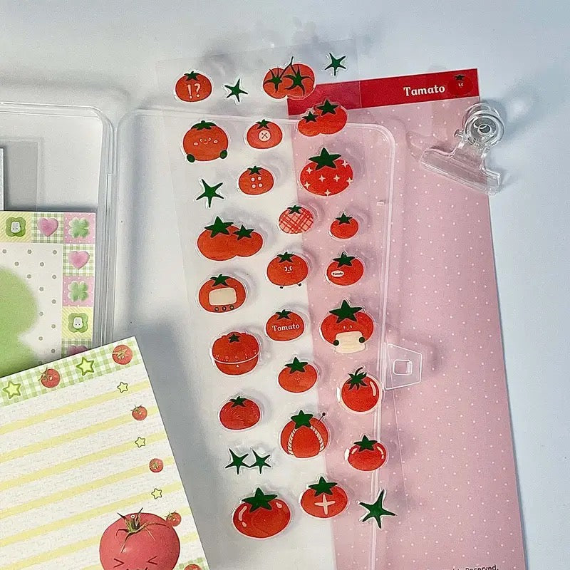 3D Drip Rubber Clover Love Stickers