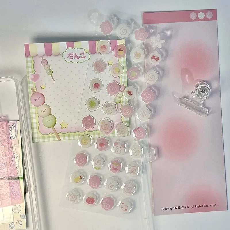 3D Drip Rubber Clover Love Stickers