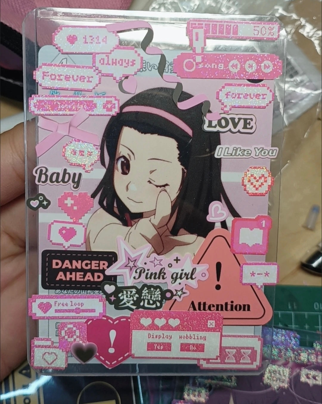 Sweet And Cool Black Pink Stickers